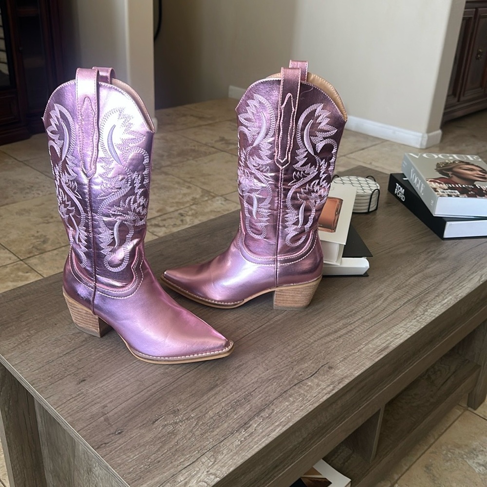 Pink Western Cowboy Boots